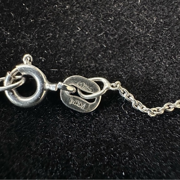 Swarovski Elements Blue and Sterling Silver Teardrop Necklace - Picture 8 of 9